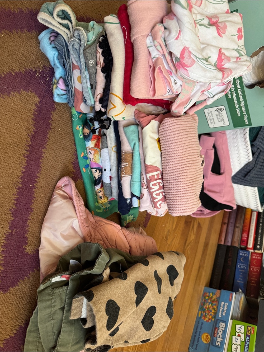 Assorted Kids Clothing Bundle - Pink, Green, Cream, Black
